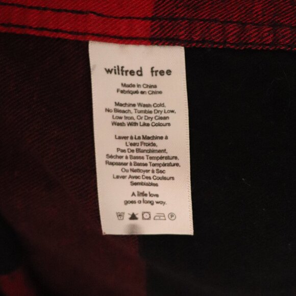 Wilfred Free Womens Red Sz S Plaid Buttoned Casual Layering Midi Dress - Picture 13 of 14